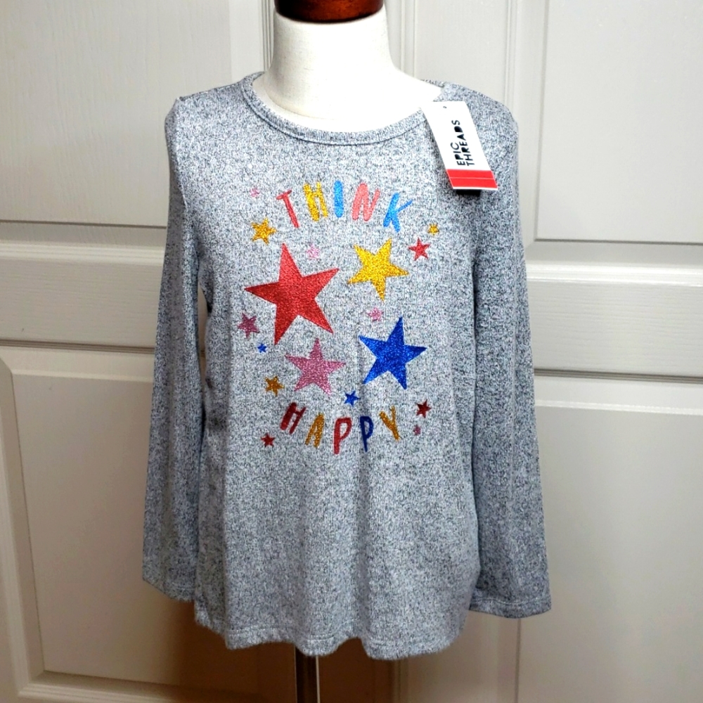 NWT EPIC THREADS PEWTER HEATHER LONG SLEEVE SIZE: 6